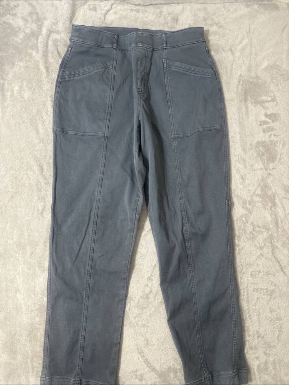SPANX Pants XL Stretch Twill Straight Leg Blue - Picture 4 of 9